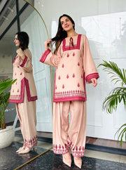 🌹 Bahaar-e-Rose – 2 Piece Kurti Set 💖