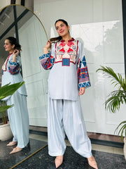 🌸 Narmeen Blush 2 Piece Kurti Set 🌙