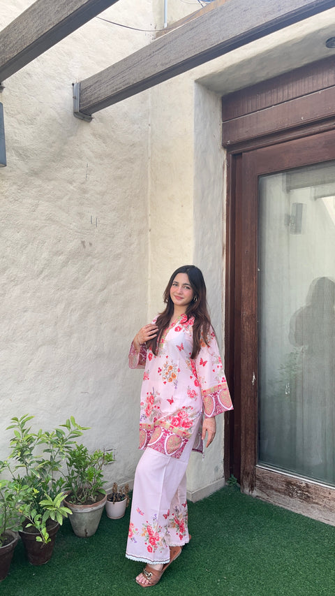 Dilruba Chic Pink 2-Piece  Kurti Set 💖🌿