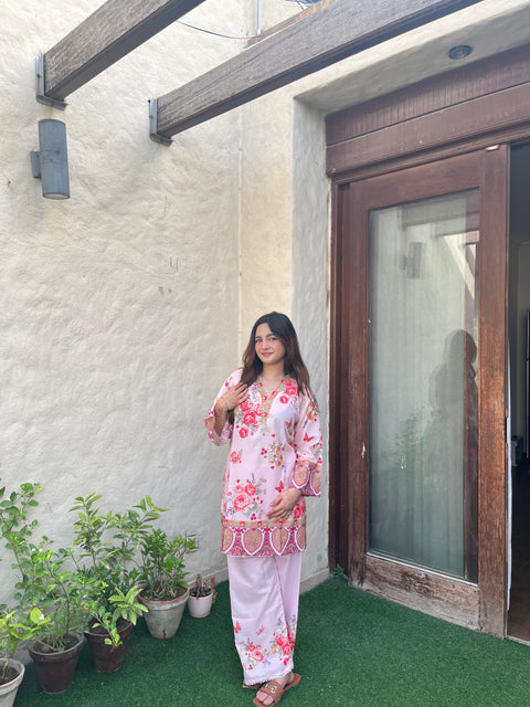 Dilruba Chic Pink 2-Piece  Kurti Set 💖🌿